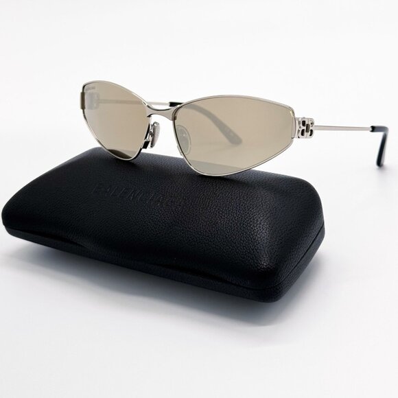 NEW BALENCIAGA SUNGLASSES BB0335S 006 SILVER UNISEX EYEWEAR main image 7
